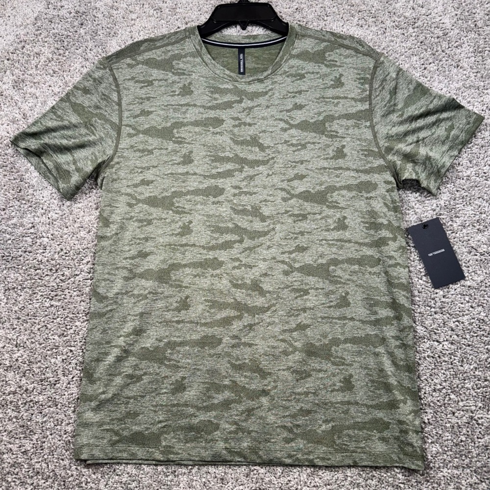 Ten Thousand Camo Knit Shirt Mens Stretch OD Green Medium NEW